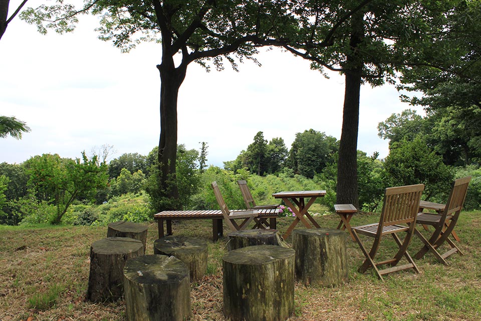 テーブルとベンチ