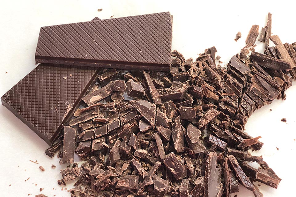 細かくなったチョコレート